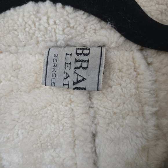 Vintage Suede Shearling Leather Coat Women Small Tan Y2K 70s Hippie Boho Neutral - Picture 7 of 15